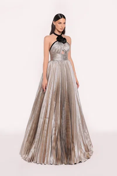 Tarik Ediz Laverna Gown In Gray