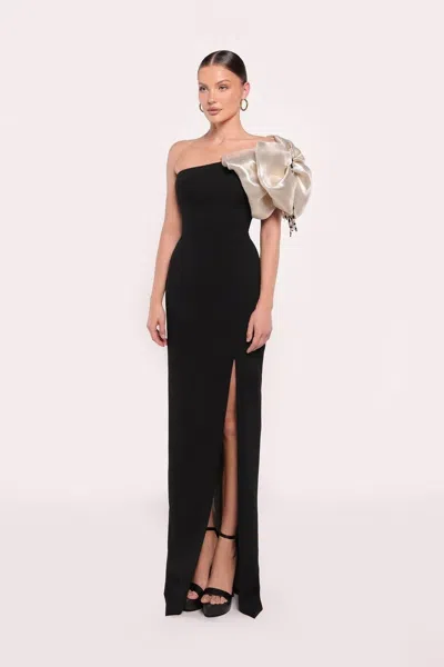 Tarik Ediz Layla Crepe Gown In Blue