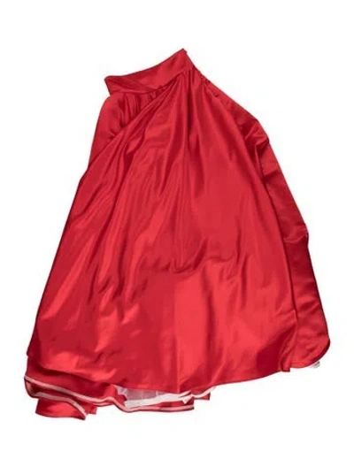 Pre-owned Tarik Ediz Long Skirt In Red