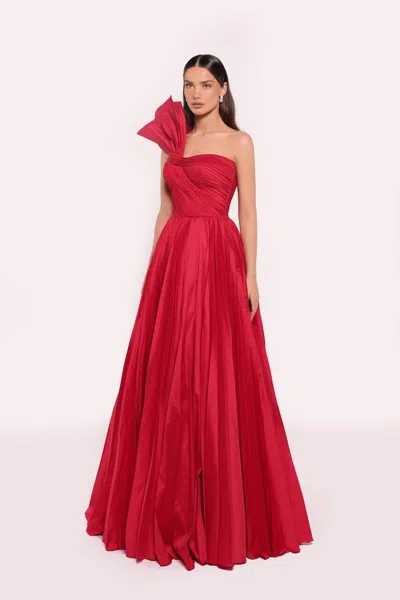 Tarik Ediz Lupen Gown In Red