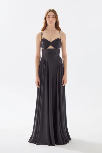 Tarik Ediz Milky Gown In Black