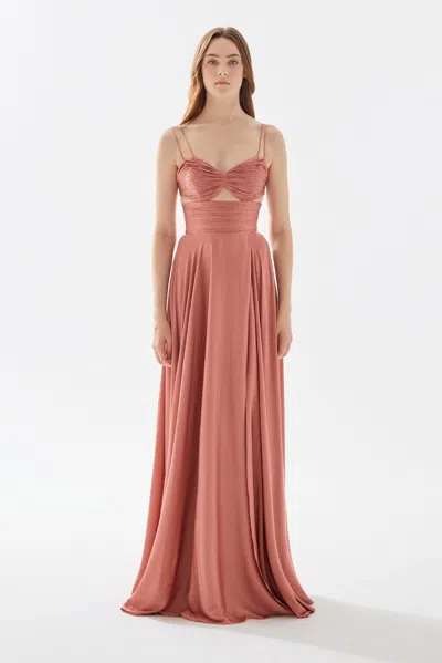 Tarik Ediz Milky Gown In Pink