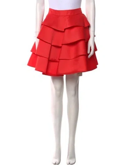 Pre-owned Tarik Ediz Mini Skirt In Red