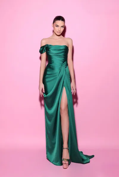 Tarik Ediz Mirela Gown In Green