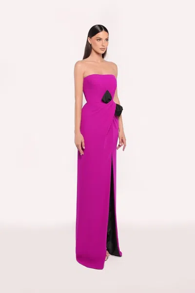 Tarik Ediz Natalie Crepe Gown In Pink
