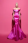 Tarik Ediz Off-shoulder June Gown In Multi
