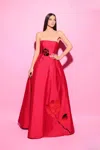 Tarik Ediz Olimpa Taffeta Gown In Multi