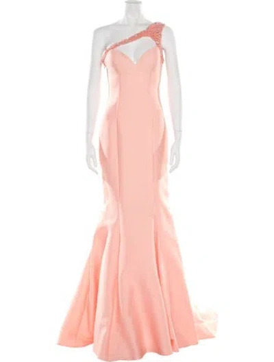 Pre-owned Tarik Ediz One-shoulder Long Dress W/ Tags In Pink