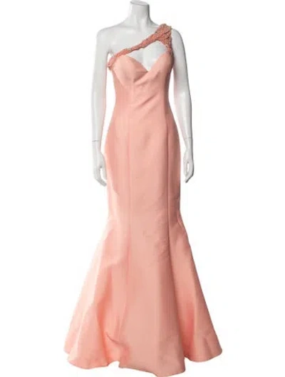 Pre-owned Tarik Ediz One-shoulder Long Dress W/ Tags In Pink