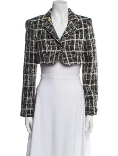 Pre-owned Tarik Ediz Plaid Print Blazer In Multi