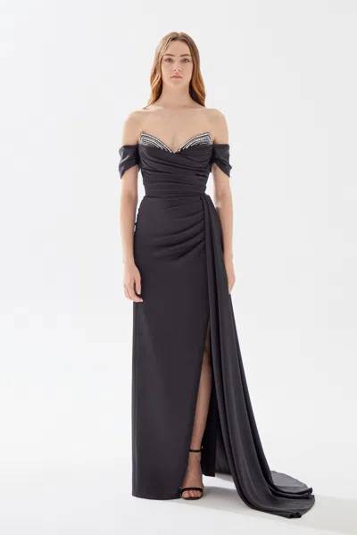Tarik Ediz Polina Gown In Black