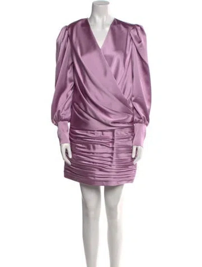 Pre-owned Tarik Ediz Printed Mini Dress In Purple