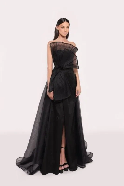 Tarik Ediz Ronesme Taffeta Gown In Multi
