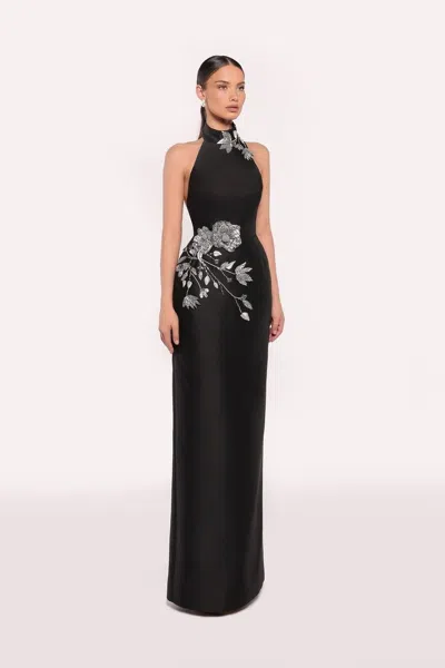 Tarik Ediz Rovena Taffeta Gown In Black