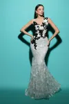 Tarik Ediz Sleeveless Keitha Gown In Multi