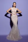 Tarik Ediz Sleeveless Ruth Gown In Multi