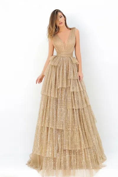Tarik Ediz Sleeveless Sydney Gown In Multi