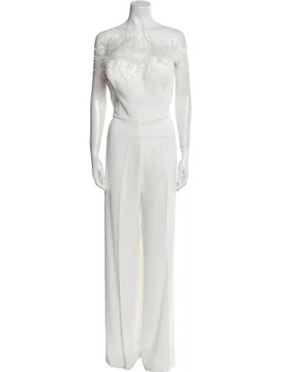 Pre-owned Tarik Ediz Strapless Jumpsuit In Neutral