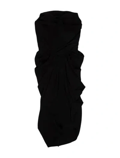 Pre-owned Tarik Ediz Strapless Knee-length Dress W/ Tags In Black