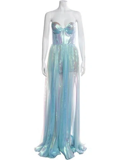 Pre-owned Tarik Ediz Strapless Long Dress W/ Tags