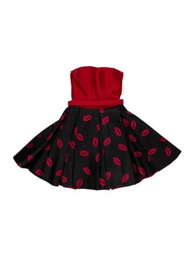 Pre-owned Tarik Ediz Strapless Mini Dress In Multi