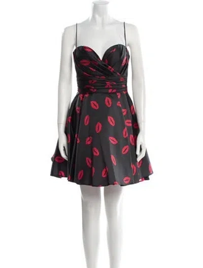 Pre-owned Tarik Ediz Strapless Mini Dress W/ Tags In Black