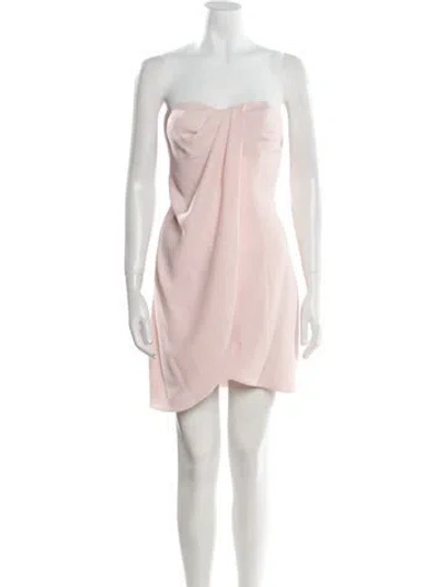 Pre-owned Tarik Ediz Strapless Mini Dress W/ Tags In Pink