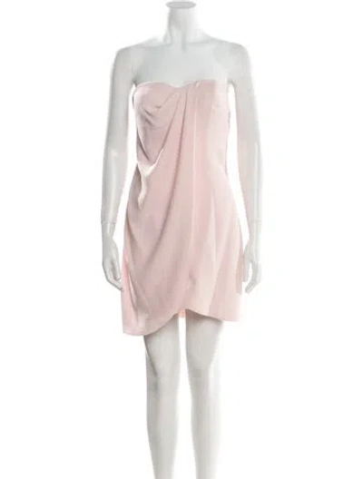 Pre-owned Tarik Ediz Strapless Mini Dress W/ Tags In Pink