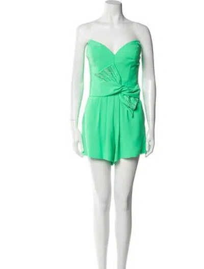 Pre-owned Tarik Ediz Strapless Romper W/ Tags In Green