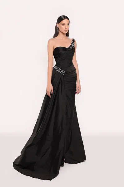 Tarik Ediz Wings Taffeta Gown In Multi