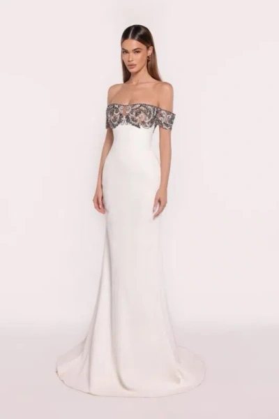 Tarik Ediz Zerina Gown In White