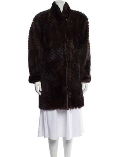 Pre-owned Tarja Niskanen Vintage Mink Fur Coat In Brown