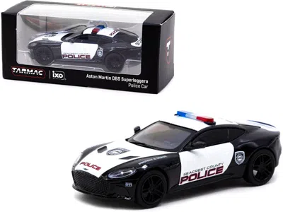 Tarmac Works Aston Martin Dbs Superleggera "seacrest County Police" Black And White 1/64 Diecast Model Car By Tar