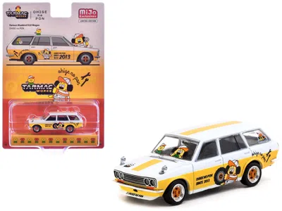 Tarmac Works Datsun Bluebird 510 Wagon "ohige No Pon" White With Orange Stripes And Graphics "global64" Series 1/