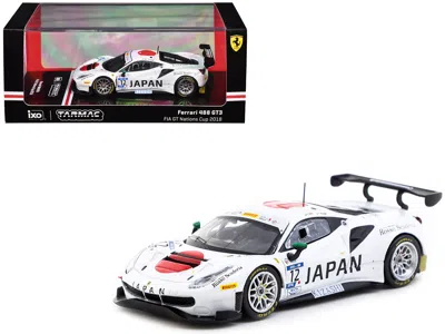 Tarmac Works Ferrari 488 Gt3 #12 Tamotsu Kondo - Ken Seto "team Japan" "fia Gt Nations Cup" (2018) "hobby64" Seri In White