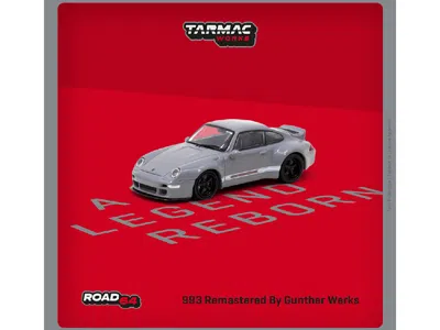 Tarmac Works Gunther Werks 993 Gray "road64" Series 1/64 Diecast Model Car By