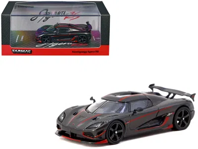 Tarmac Works Koenigsegg Agera Rs Black Carbon With Red Accents "global64" Series 1/64 Diecast Model Car By Tarmac