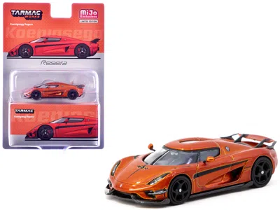 Tarmac Works Koenigsegg Regera Orange Metallic With Black Stripes "global64" Series 1/64 Diecast Model Car By Tar In Multi