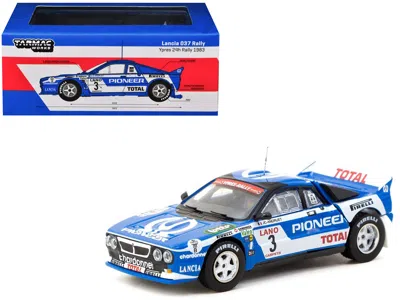 Tarmac Works Lancia 037 Rally #3 Jean-claude Andruet - Francoise Sappey 2nd Place "ypres 24 Hours Rally" (1983) " In Blue