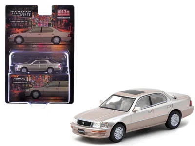 Tarmac Works Lexus Ls400 (ucf10) Rhd (right Hand Drive) Champagne Beige Metallic "global64" Series 1/64 Diecast M In Pink