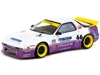 Tarmac Works Mazda Rx-7 Fc3s Pandem Rhd (right Hand Drive) #66 White And Purple With Graphics "hobby64" Series 1/