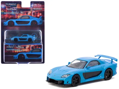 Tarmac Works Mazda Rx-7 "veilside Fortune7" Rhd (right Hand Drive) Blue "global64" Series 1/64 Diecast Model Car 