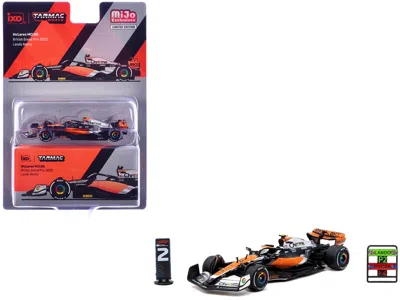 Tarmac Works Mclaren Mcl60 #4 Lando Norris 2nd Place Formula One F1 "british Gp" (2023) With Pitboards "global64"