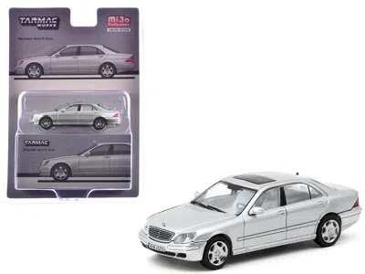 Tarmac Works Mercedes-benz S-class Brilliant Silver Metallic "global64" Series 1/64 Diecast Model By  In Gray