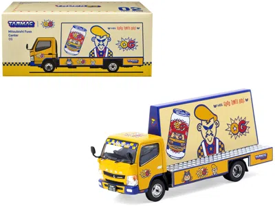 Tarmac Works Mitsubishi Fuso Canter Mobile Ad Truck Rhd (right Hand Drive) "og Beer" Yellow With Graphics "truck6