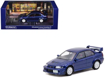 Tarmac Works Mitsubishi Lancer Evolution Vi Rhd (right Hand Drive) "tommi Makinen Edition" Blue Metallic "road64"