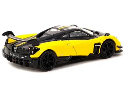 Tarmac Works Pagani Huayra Bc Giallo Limone Yellow And Black "global64" Series 1/64 Diecast Model Car By Tarmac W