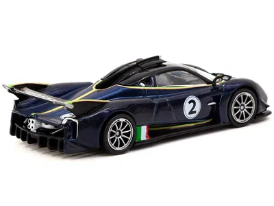 Tarmac Works Pagani Huayra R #2 Blu Avio Blue Metallic With Black Top "global64" Series 1/64 Diecast Model By Tar