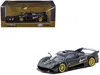 Tarmac Works Pagani Huayra R Matt Black Carbon Fiber With Gold Wheels Limited Edition To 3552 Pieces Worldwide "g In Black