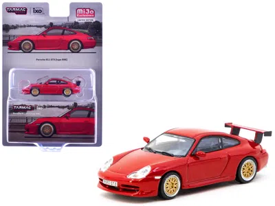 Tarmac Works Porsche 911 Gt3 (996) Red "global64" Series 1/64 Diecast Model By